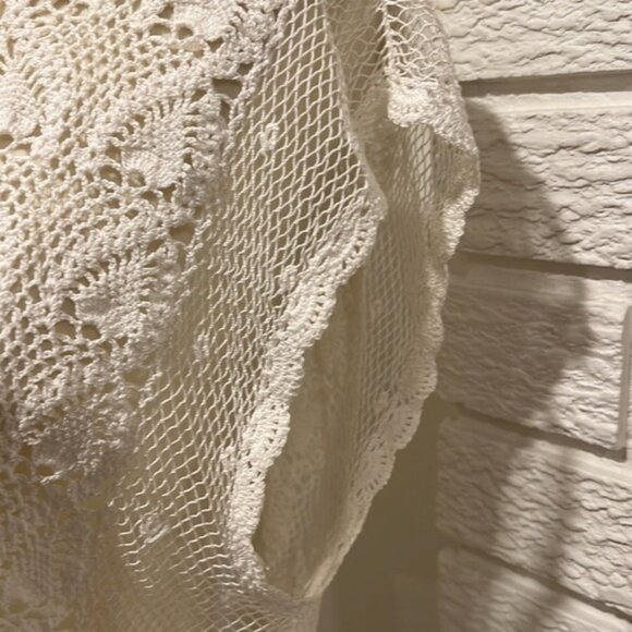 Hand-crocheted lace cotton, Vest, amazing pattern entirely handmade - Picture 6 of 11